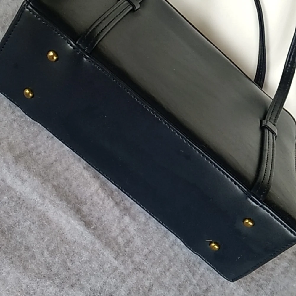 Vintage 1950s dark blue satchel purse pocketbook